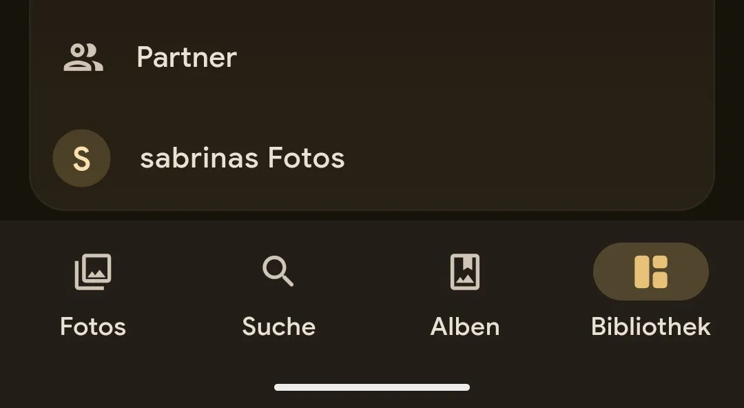 Partner sharing in Immich showing your partner's library